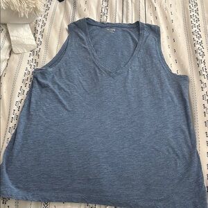 Madewell Heather Blue V-Neck Top